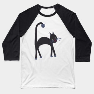 Charcoal black cat - spooky Baseball T-Shirt